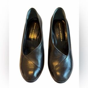 ROBERT CLERGERIE Paris BABY AGNEAU NOIR D NOIRE (B COLA) Black Heels Size 7.5